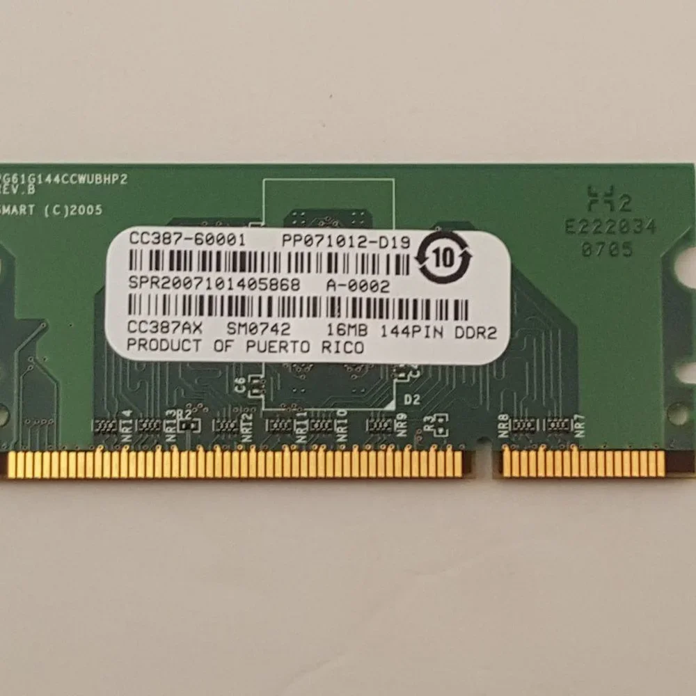 HP CC387AX 16MB 144-pin DDR2 SDRAM Memory Module HP LJ 3005 CC387-60001